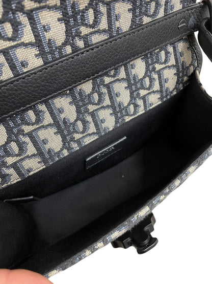 Christian Dior Mini Borsa Gallop in Jacquard Oblique Beige e Nero - AgeVintage