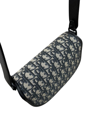 Christian Dior Mini Borsa Gallop in Jacquard Oblique Beige e Nero - AgeVintage