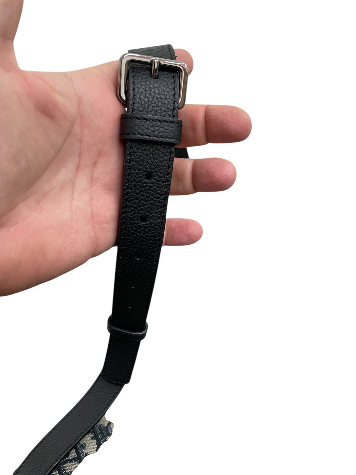 Christian Dior Mini Borsa Gallop in Jacquard Oblique Beige e Nero - AgeVintage