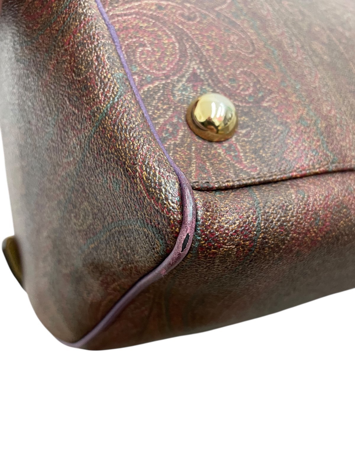 Etro borsa bauletto in tela jacquard e pelle - AgeVintage