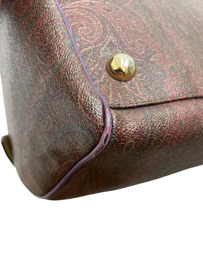 Etro borsa bauletto in tela jacquard e pelle - AgeVintage
