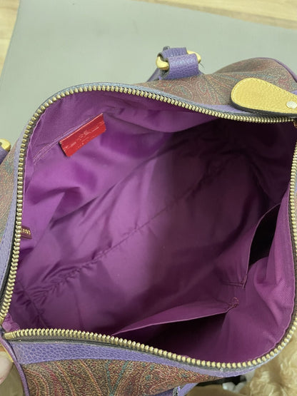 Etro borsa bauletto in tela jacquard e pelle - AgeVintage