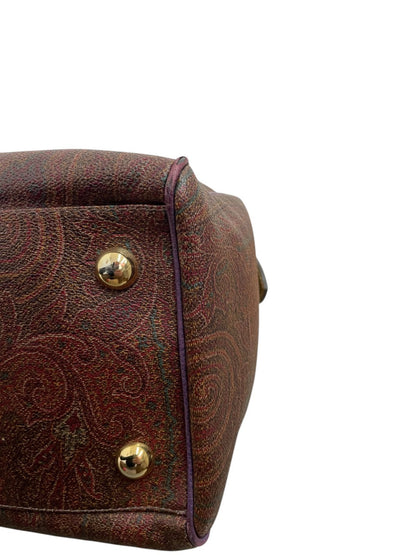 Etro borsa bauletto in tela jacquard e pelle - AgeVintage