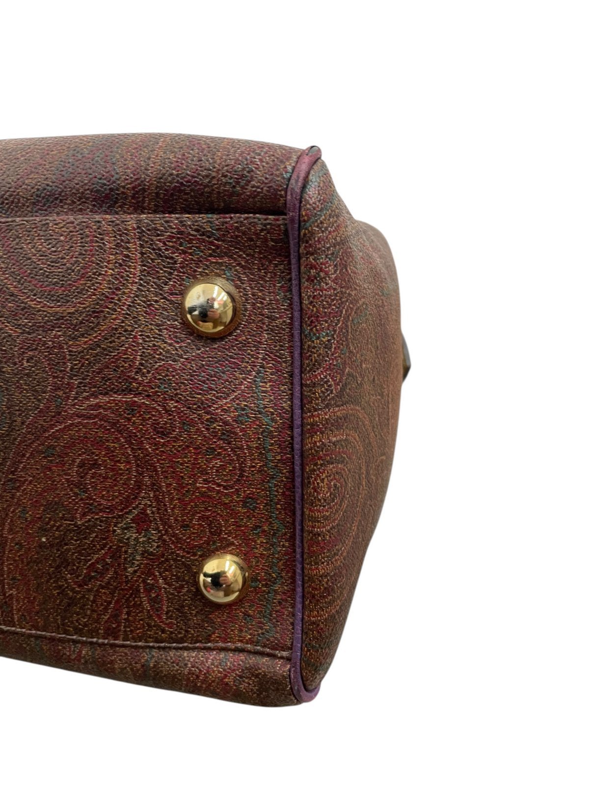 Etro borsa bauletto in tela jacquard e pelle - AgeVintage