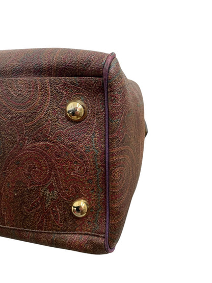 Etro borsa bauletto in tela jacquard e pelle - AgeVintage