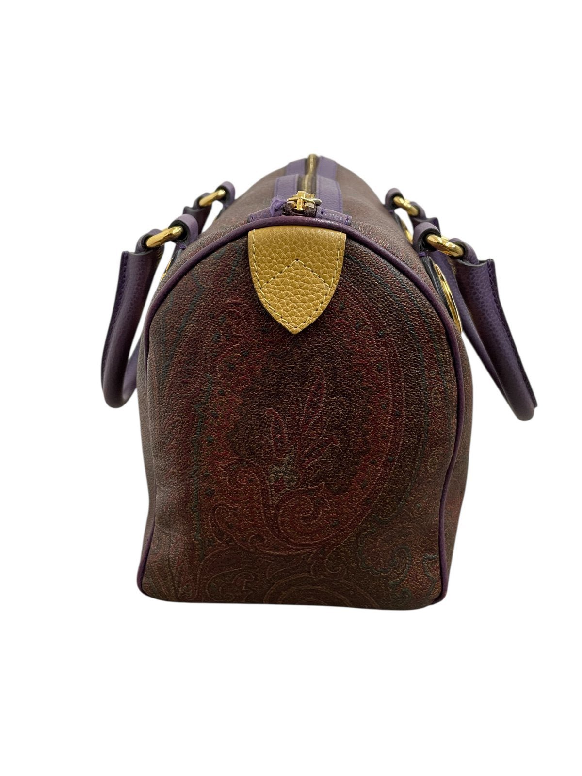 Etro borsa bauletto in tela jacquard e pelle - AgeVintage