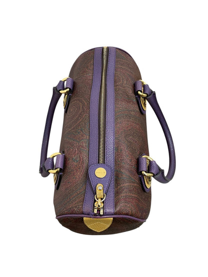 Etro borsa bauletto in tela jacquard e pelle - AgeVintage