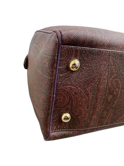 Etro borsa bauletto in tela jacquard e pelle - AgeVintage