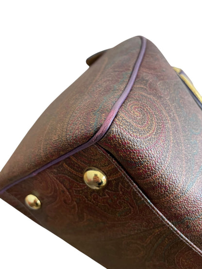 Etro borsa bauletto in tela jacquard e pelle - AgeVintage