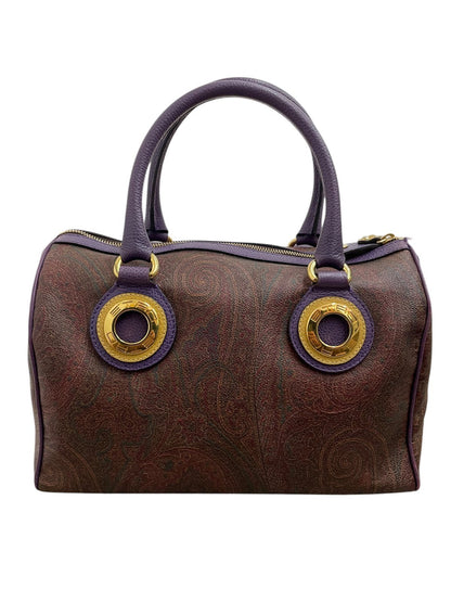 Etro borsa bauletto in tela jacquard e pelle - AgeVintage