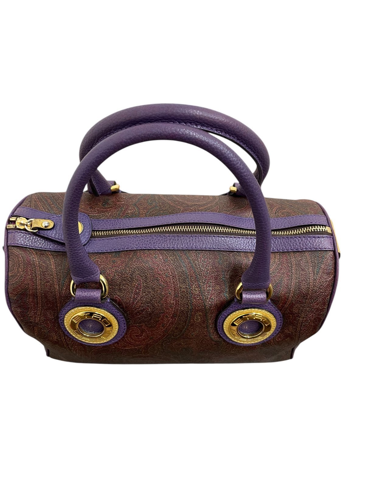 Etro borsa bauletto in tela jacquard e pelle - AgeVintage