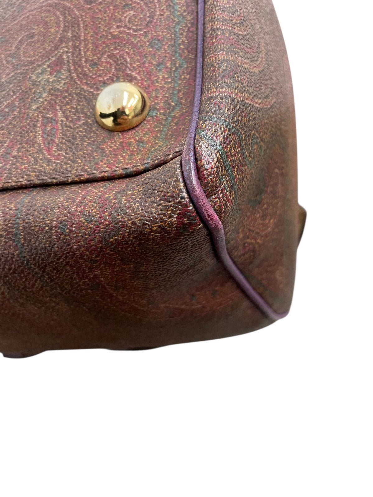 Etro borsa bauletto in tela jacquard e pelle - AgeVintage