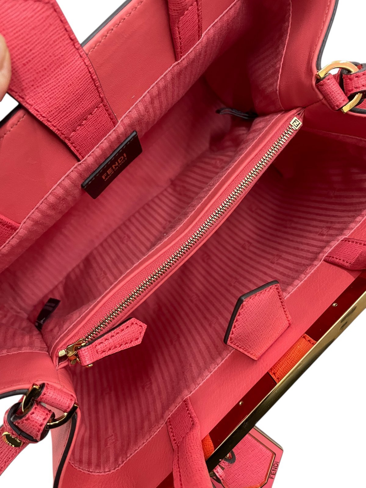 Fendi 2Jours borsa in pelle color rosa acceso - AgeVintage