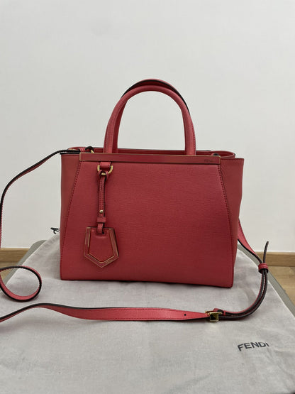 Fendi 2Jours borsa in pelle color rosa acceso - AgeVintage