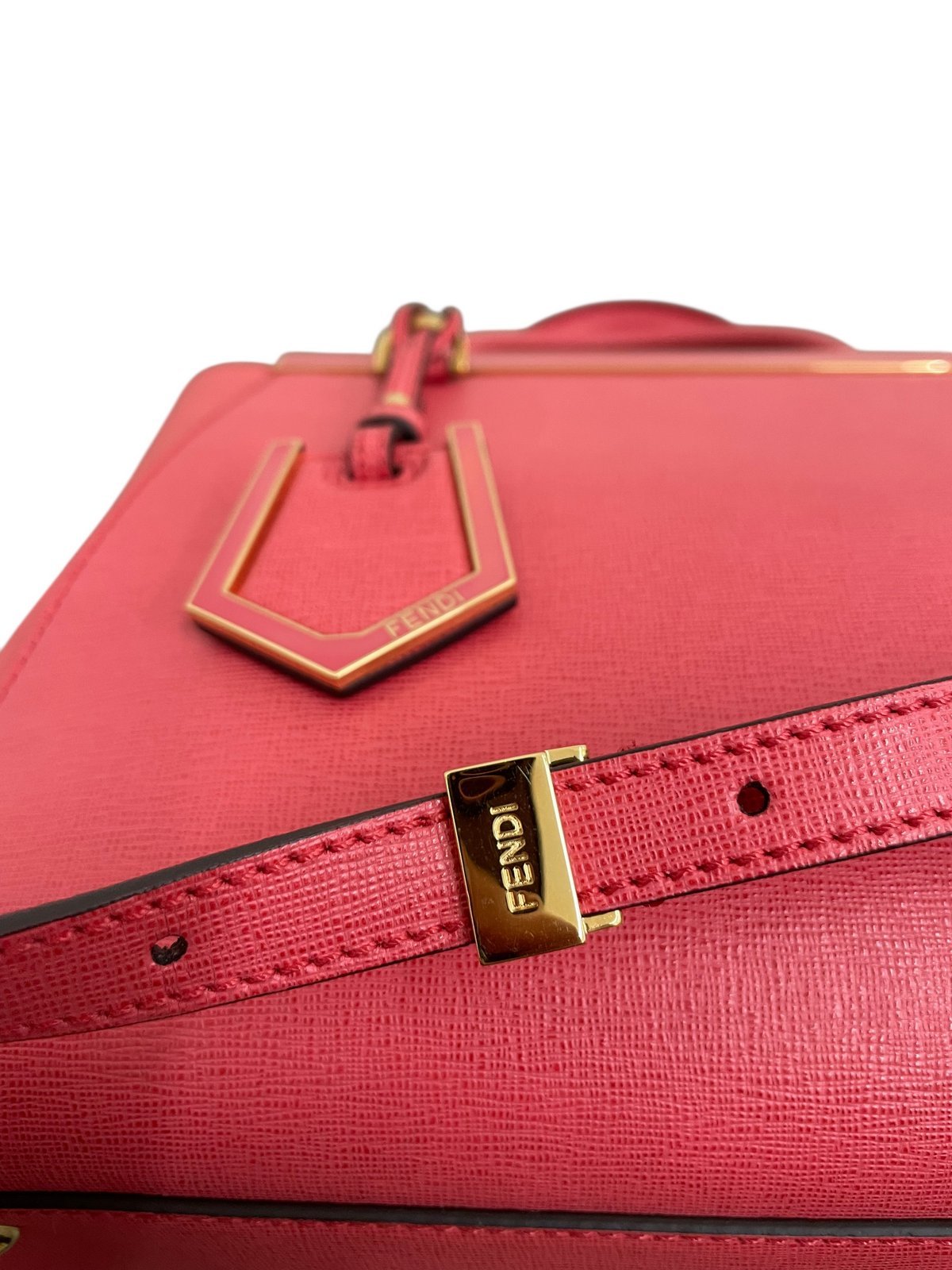 Fendi 2Jours borsa in pelle color rosa acceso - AgeVintage