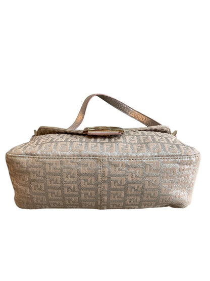 Fendi Baguette in Tela e Pelle Rosa Chiaro Laminata - AgeVintage