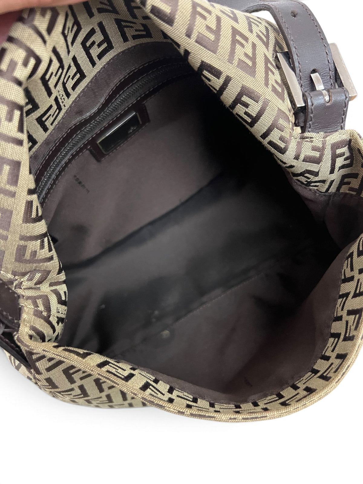 Interno Fendi Baguette Zucchino vintage fodera nera