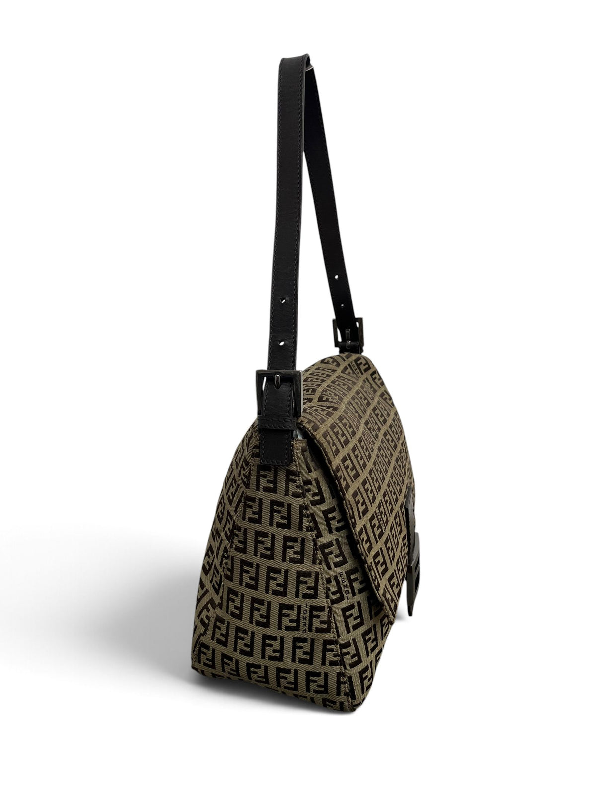 Fendi Baguette Zucchino vintage vista laterale sinistra