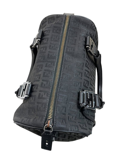 Fendi Bauletto Monogram FF Nero - Tela e Pelle - Pre - loved - AgeVintage