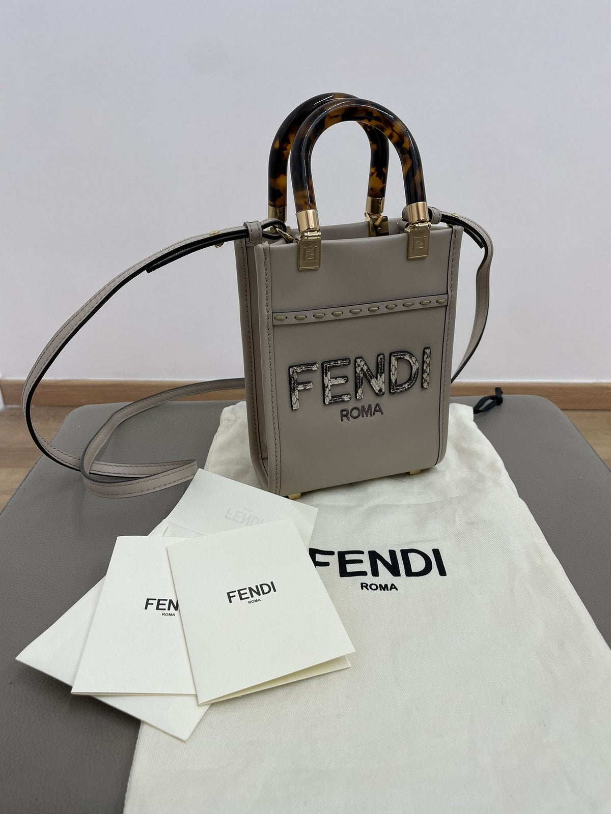 Fendi Mini Sunshine borsa tracolla in pelle - AgeVintage