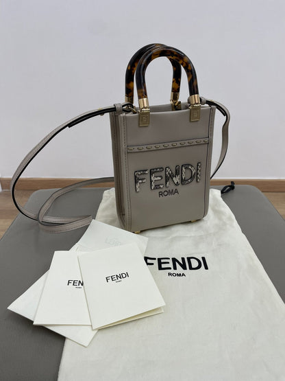 Fendi Mini Sunshine borsa tracolla in pelle - AgeVintage