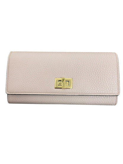 Fendi Portafoglio Continental Peekaboo in Pelle Rosa - AgeVintage