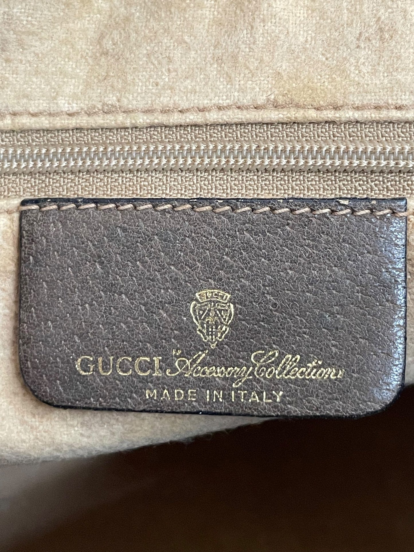 Etichetta interna Gucci Accessory Collection Made in Italy
