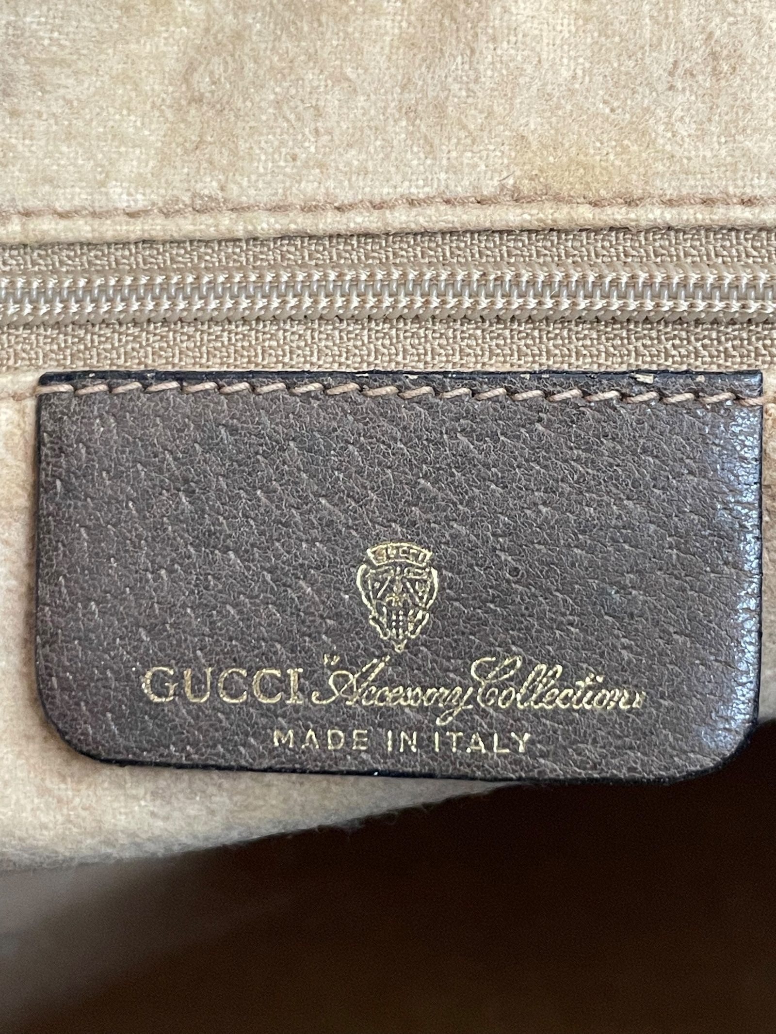 Etichetta interna Gucci Accessory Collection Made in Italy