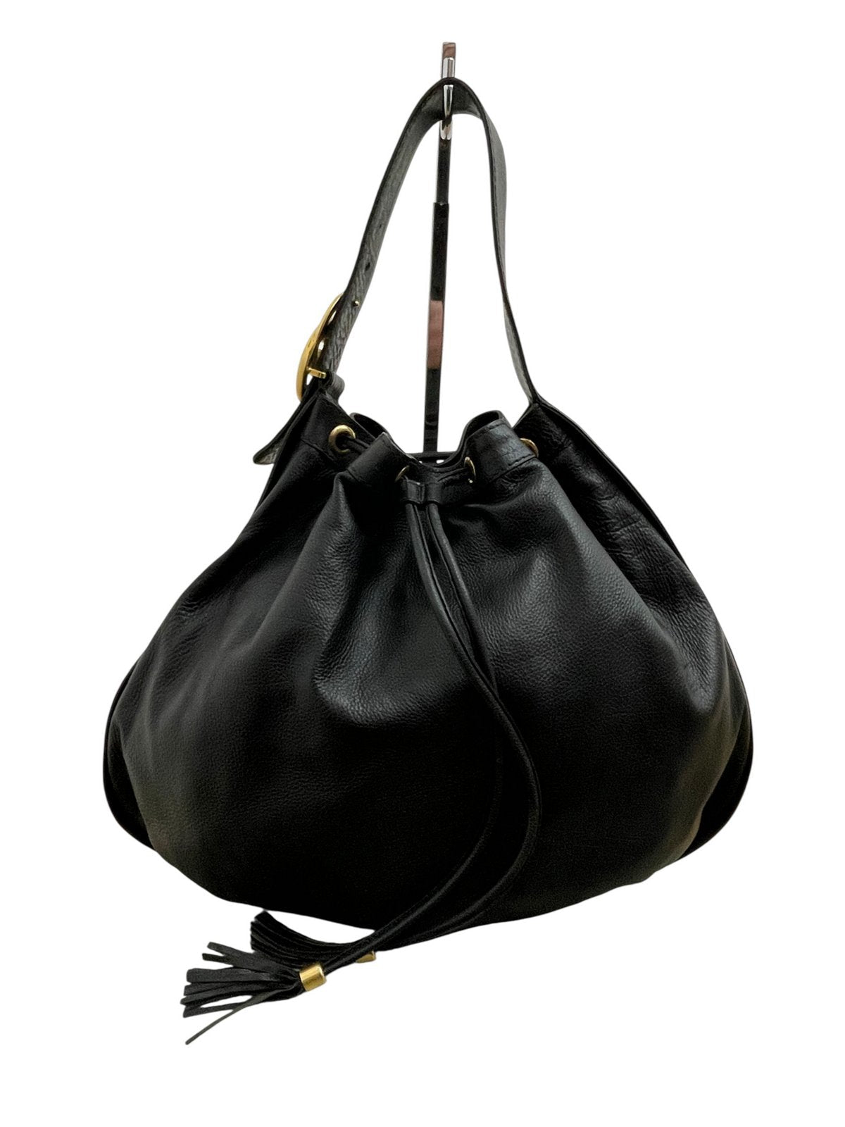 Gucci borsa Interlocking Icon Hobo in Pelle Nera - AgeVintage