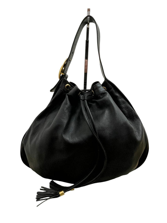 Gucci borsa Interlocking Icon Hobo in Pelle Nera - AgeVintage