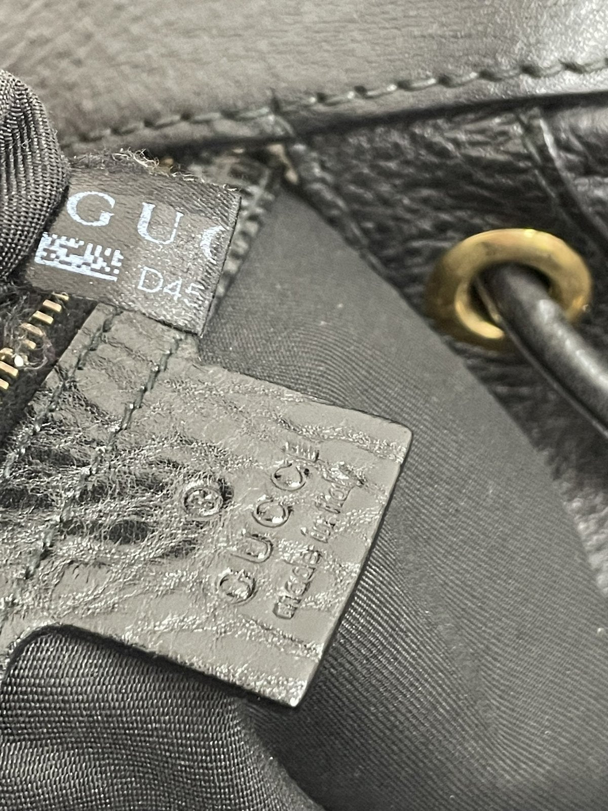 Gucci borsa Interlocking Icon Hobo in Pelle Nera - AgeVintage