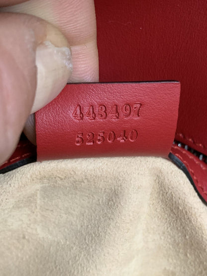 Gucci borsa marmont 26 cm in pelle colore rosso - AgeVintage
