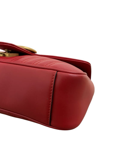 Gucci borsa marmont 26 cm in pelle colore rosso - AgeVintage