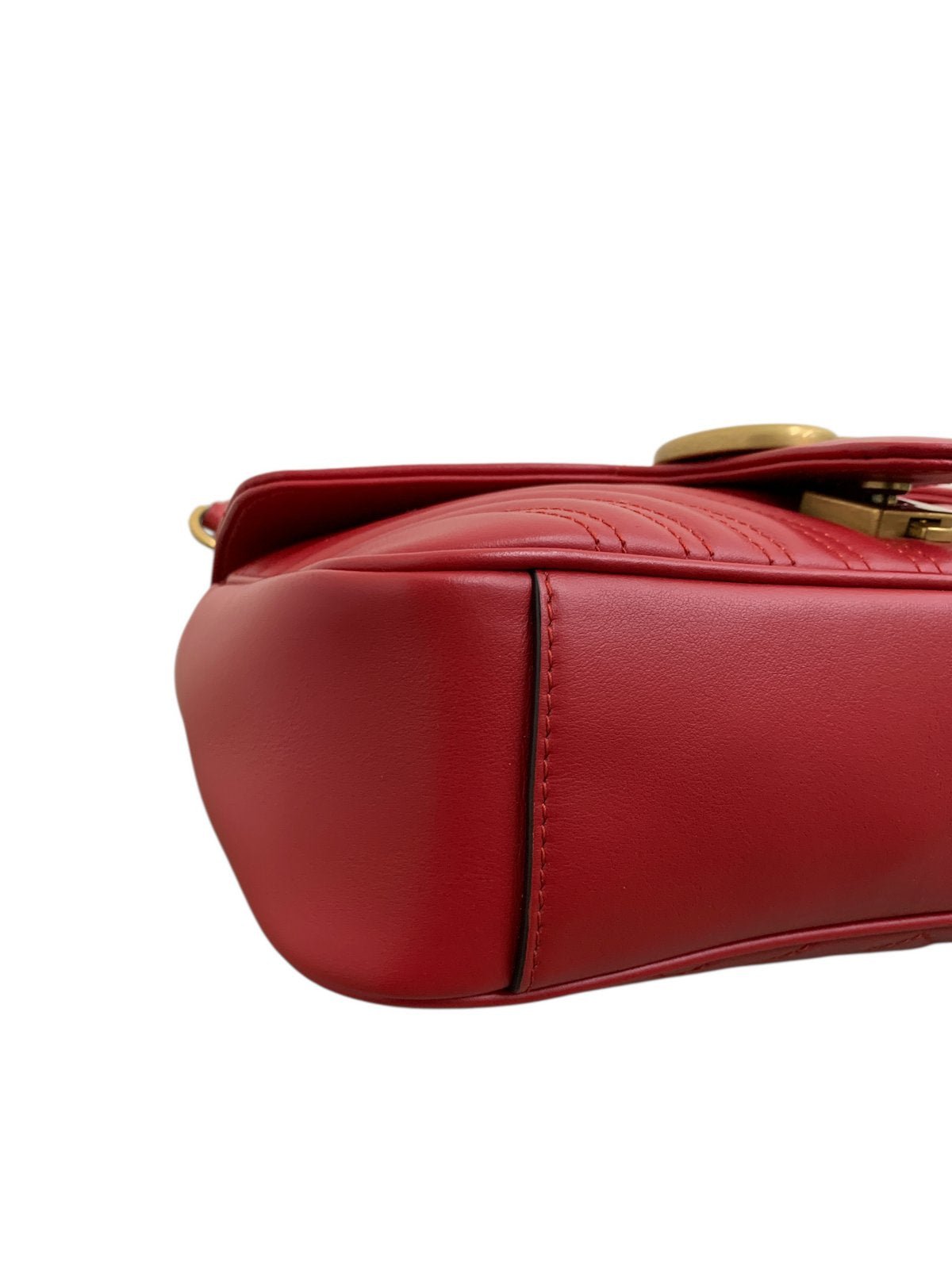 Gucci borsa marmont 26 cm in pelle colore rosso - AgeVintage