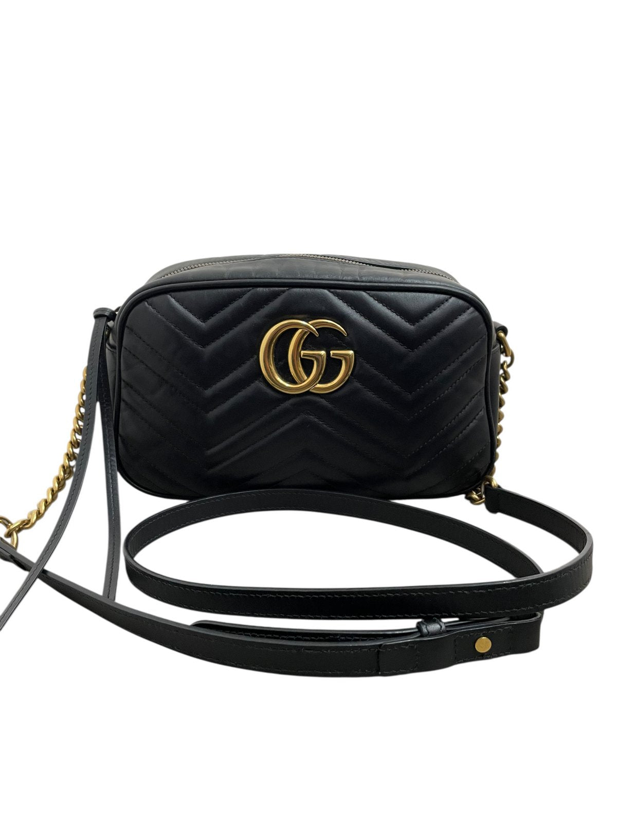 Gucci camera bag 24 cm in pelle colore nera - AgeVintage