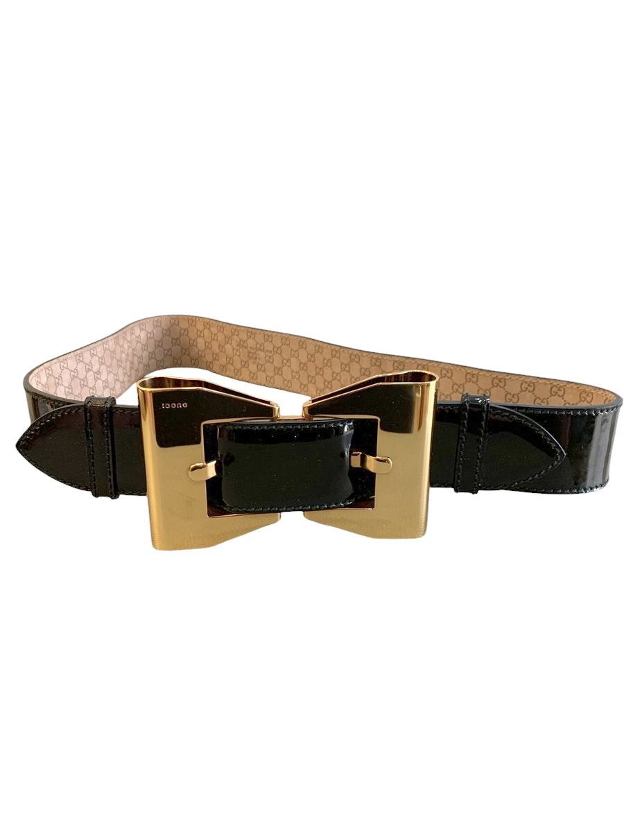 Gucci cintura in pelle lucida misura 85 - AgeVintage