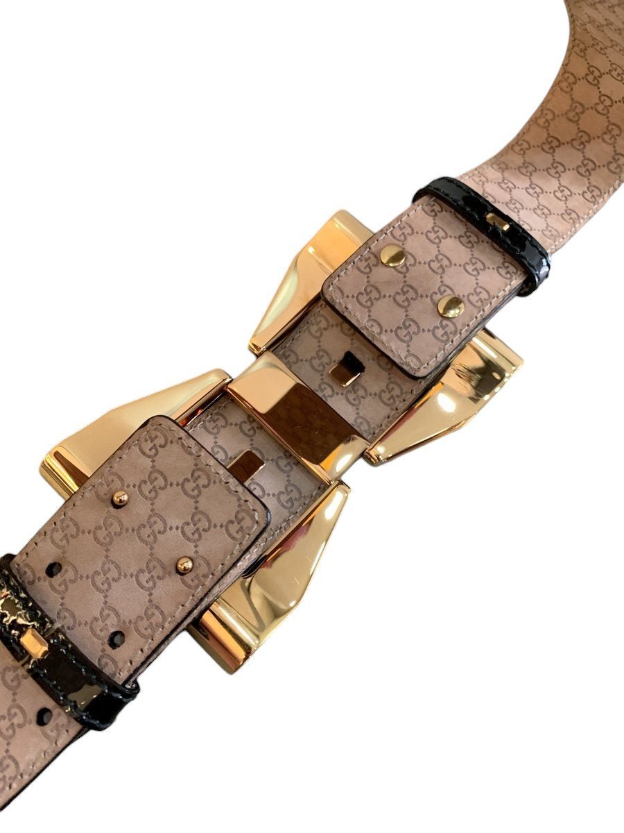 Gucci cintura in pelle lucida misura 85 - AgeVintage