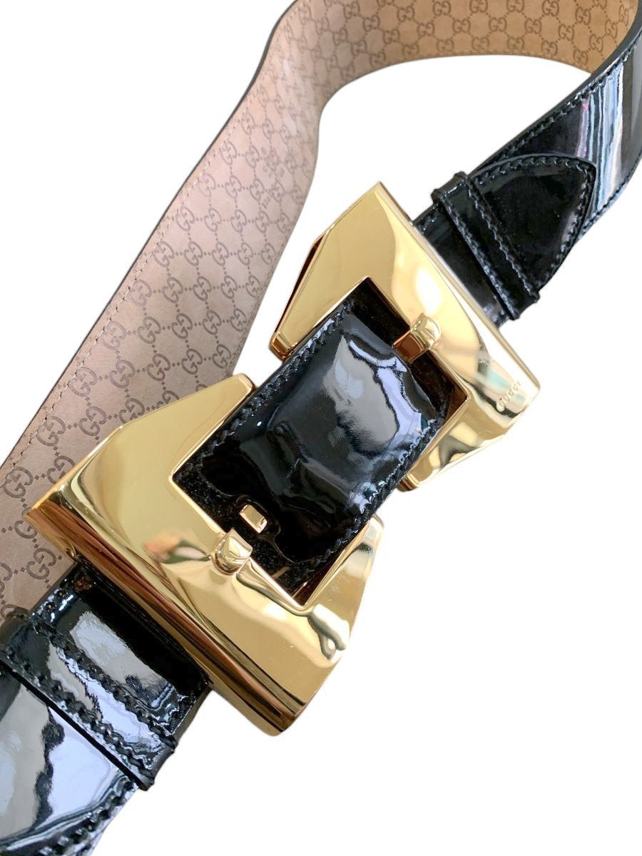 Gucci cintura in pelle lucida misura 85 - AgeVintage