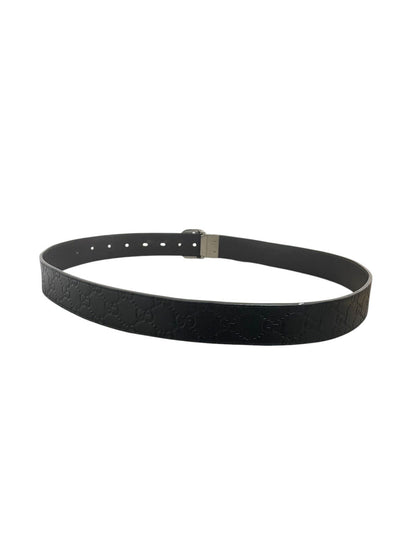 Cintura Gucci reversibile lato marrone liscio vista piatta