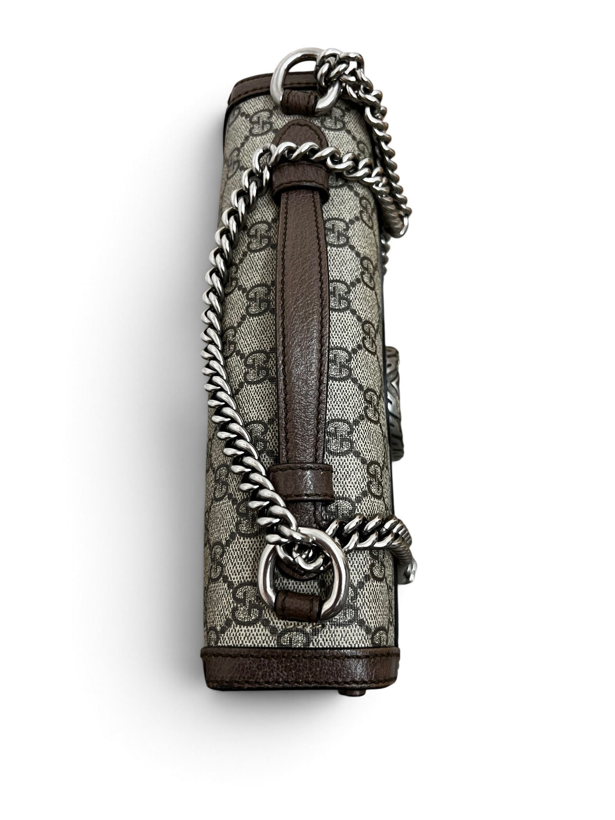 Gucci Dionysus Small vista dall'alto con catena argento