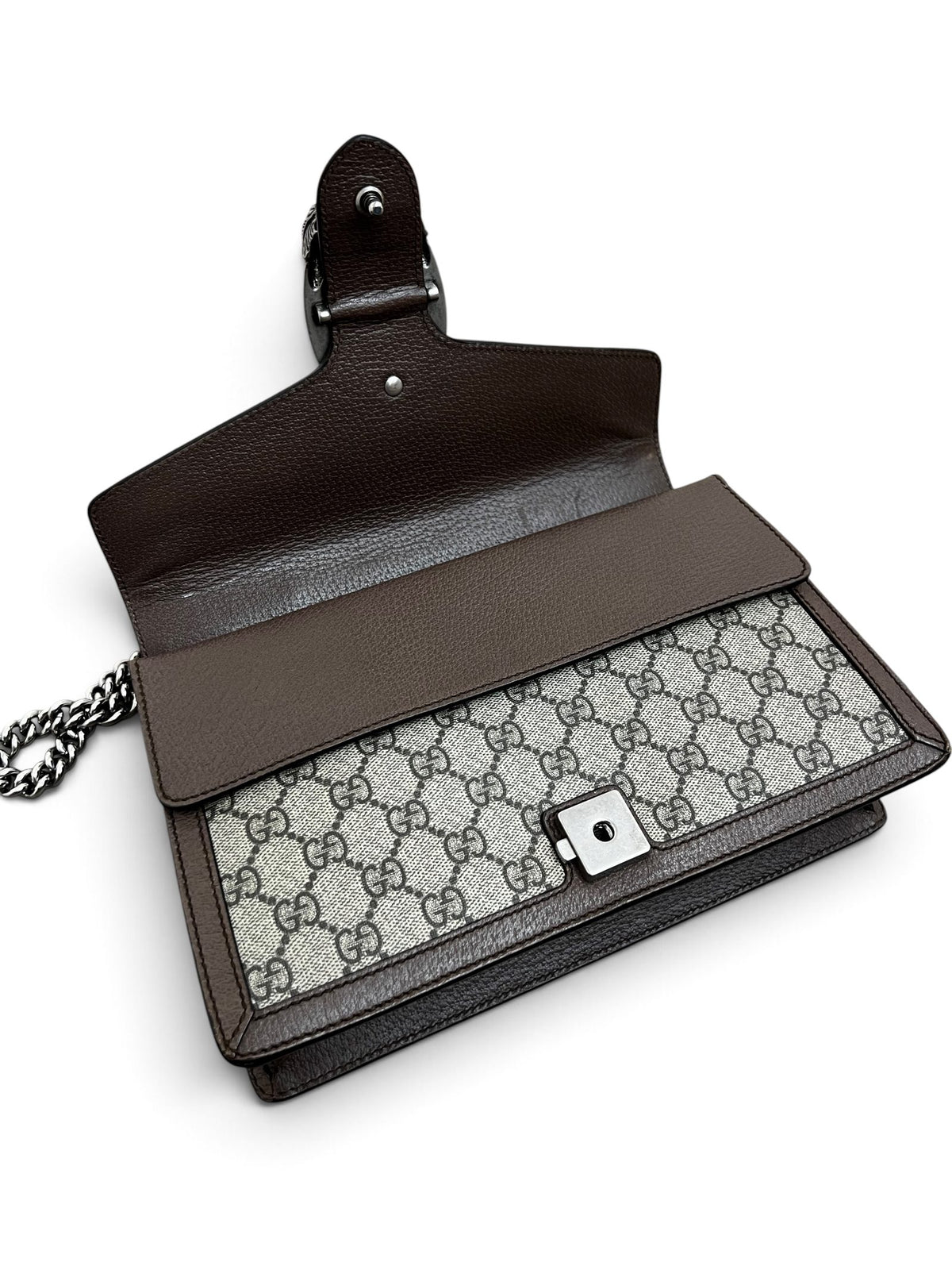 Gucci Dionysus Small interno aperto con scomparto GG Supreme