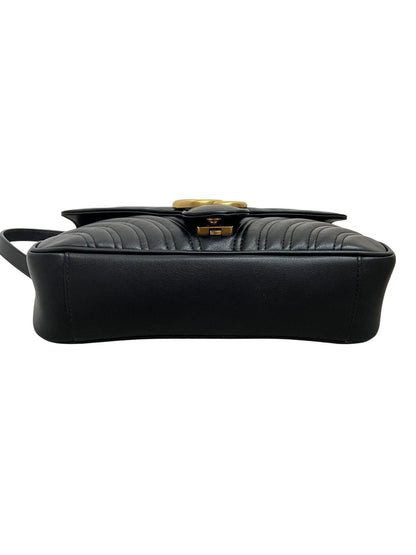 Gucci GG Marmont Small borsa in Pelle Matelassé Nera - AgeVintage
