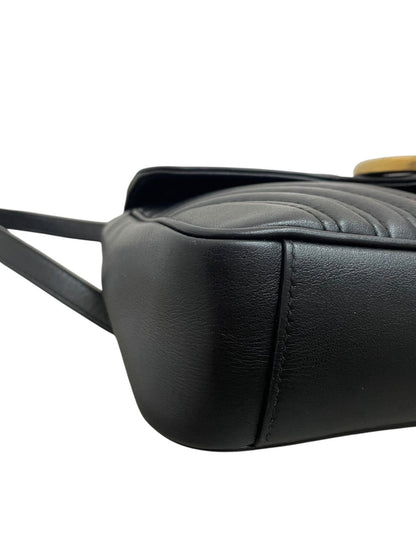 Gucci GG Marmont Small borsa in Pelle Matelassé Nera - AgeVintage