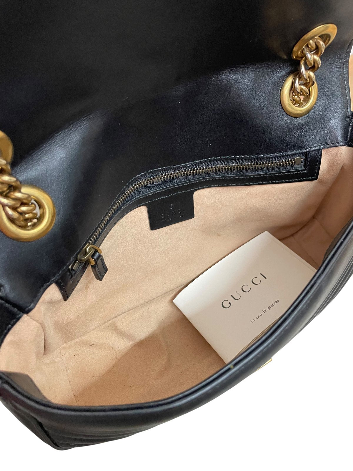 Gucci GG Marmont Small borsa in Pelle Matelassé Nera - AgeVintage