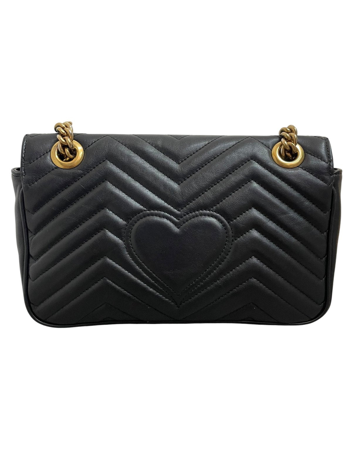 Gucci GG Marmont Small borsa in Pelle Matelassé Nera - AgeVintage