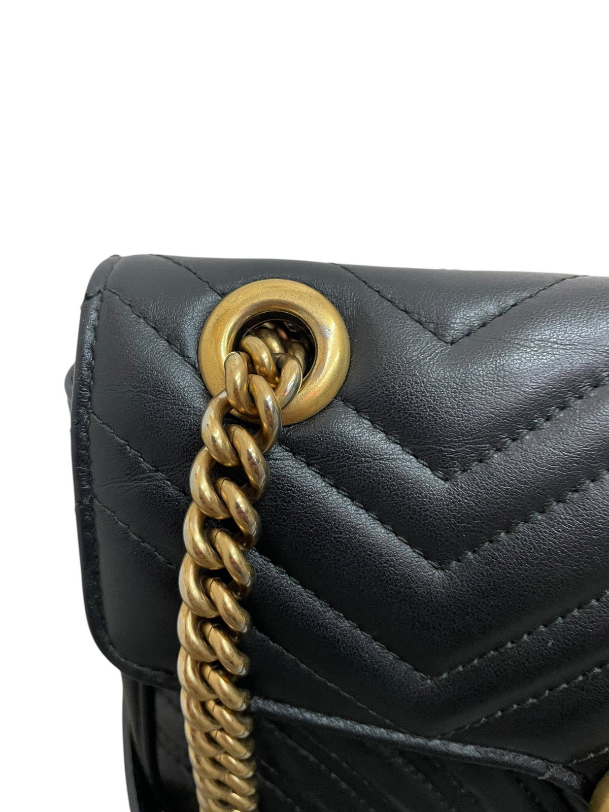 Gucci GG Marmont Small borsa in Pelle Matelassé Nera - AgeVintage