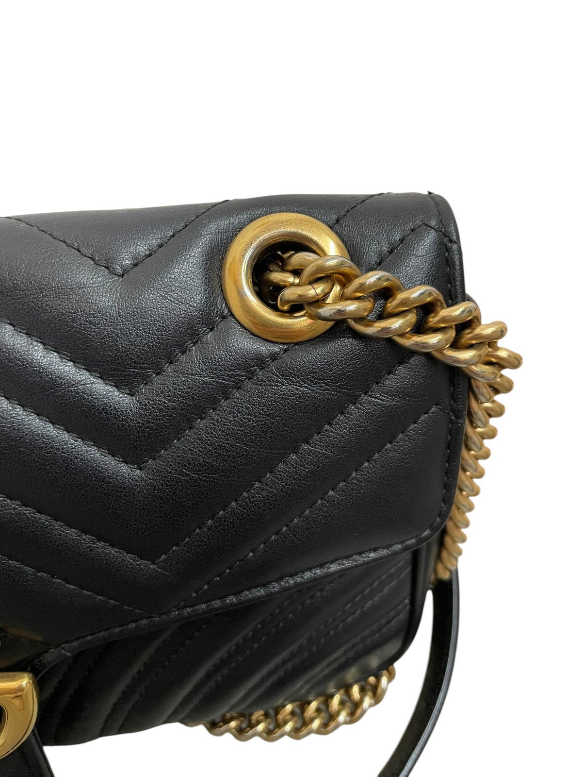 Gucci GG Marmont Small borsa in Pelle Matelassé Nera - AgeVintage