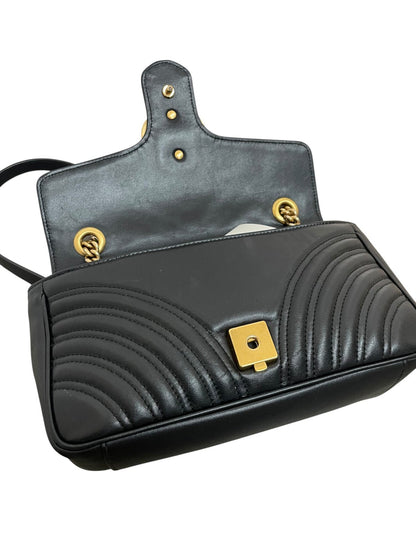 Gucci GG Marmont Small borsa in Pelle Matelassé Nera - AgeVintage