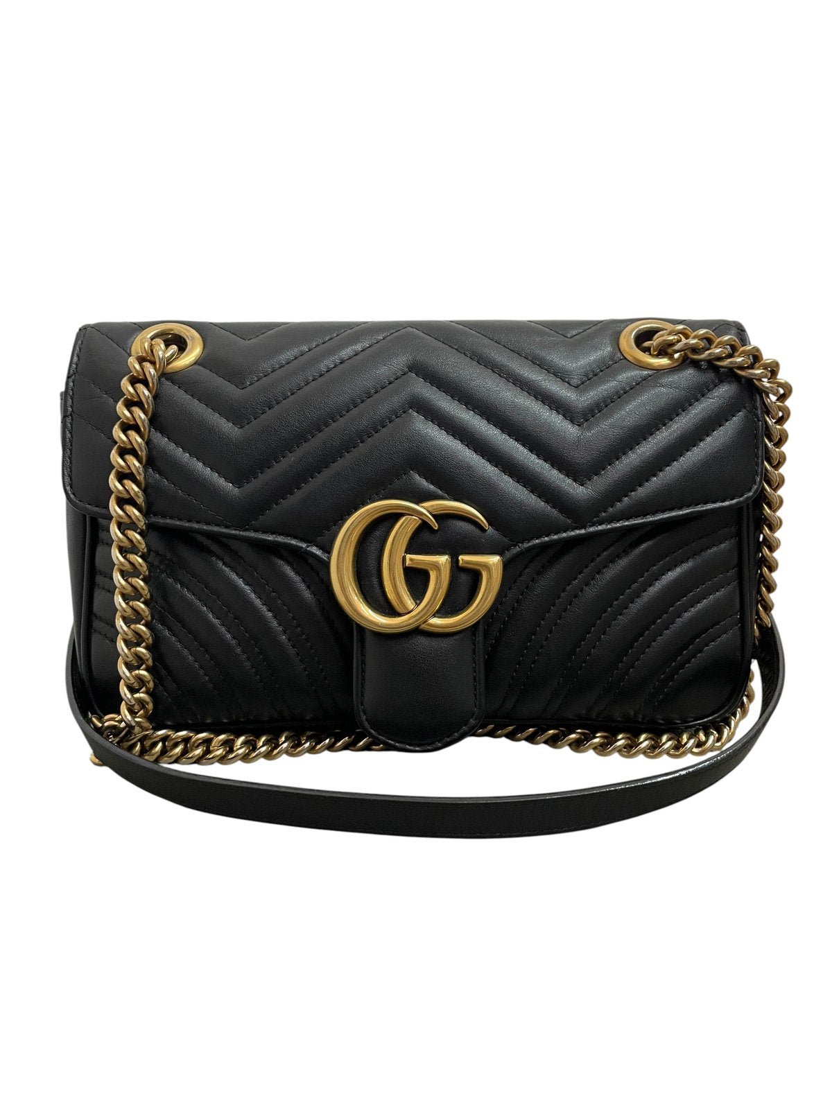 Gucci GG Marmont Small borsa in Pelle Matelassé Nera - AgeVintage