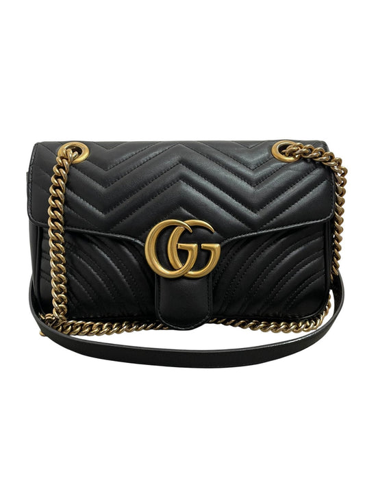 Gucci GG Marmont Small borsa in Pelle Matelassé Nera - AgeVintage